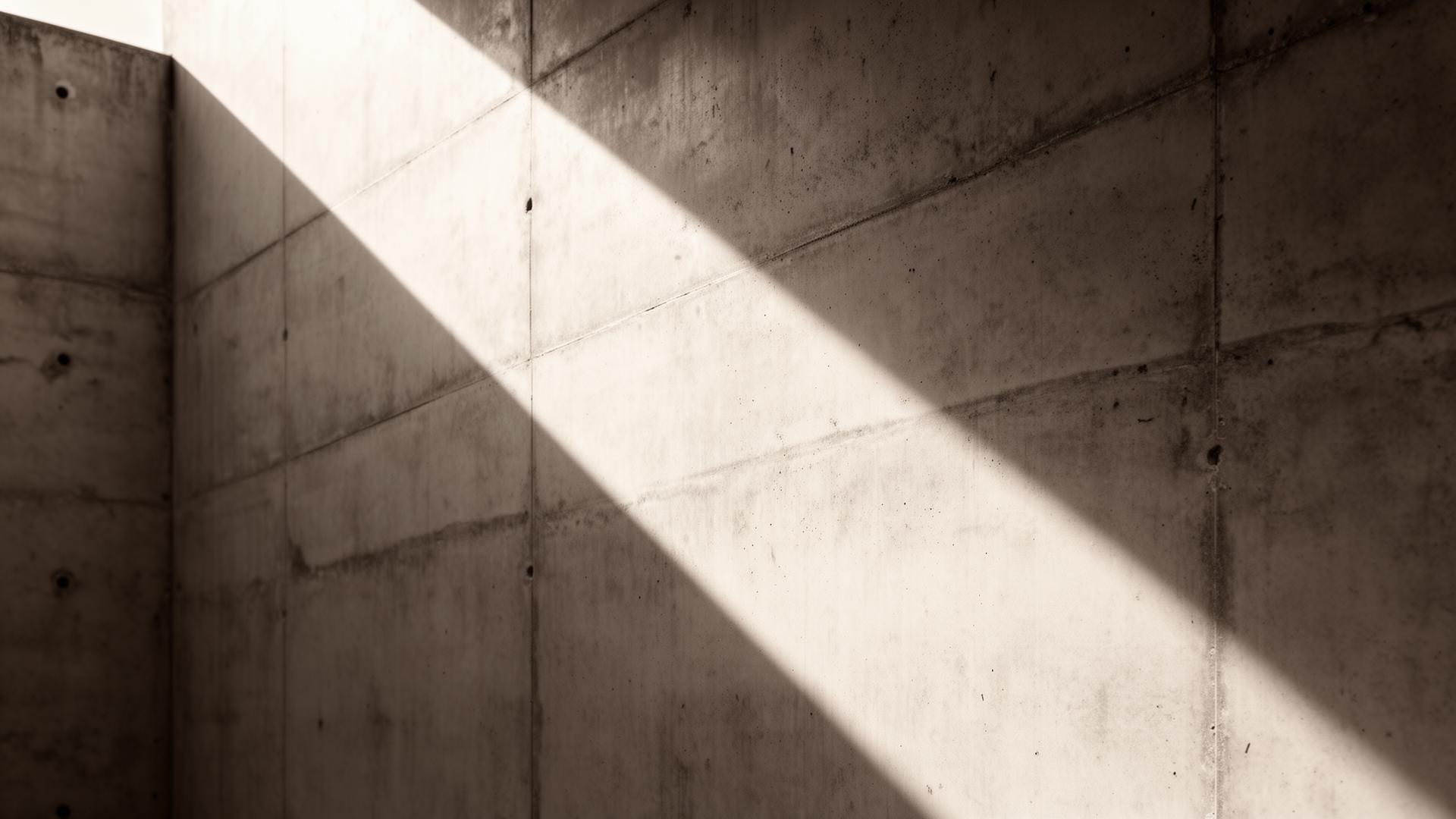 Architectural concrete and light — visual metaphor for structural clarity
